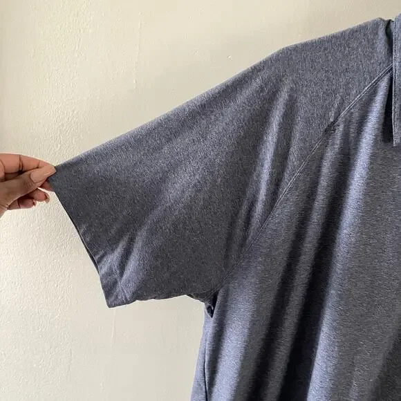 Rhone Reign Short Sleeve Performance Polo Shirt Mens Midnight Heather Minimalist - Picture 3 of 8